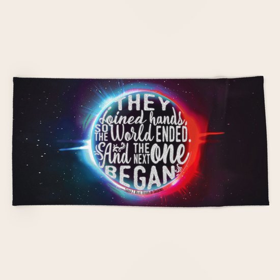 Queen of Shadows - They Joined Hands Beach Towel