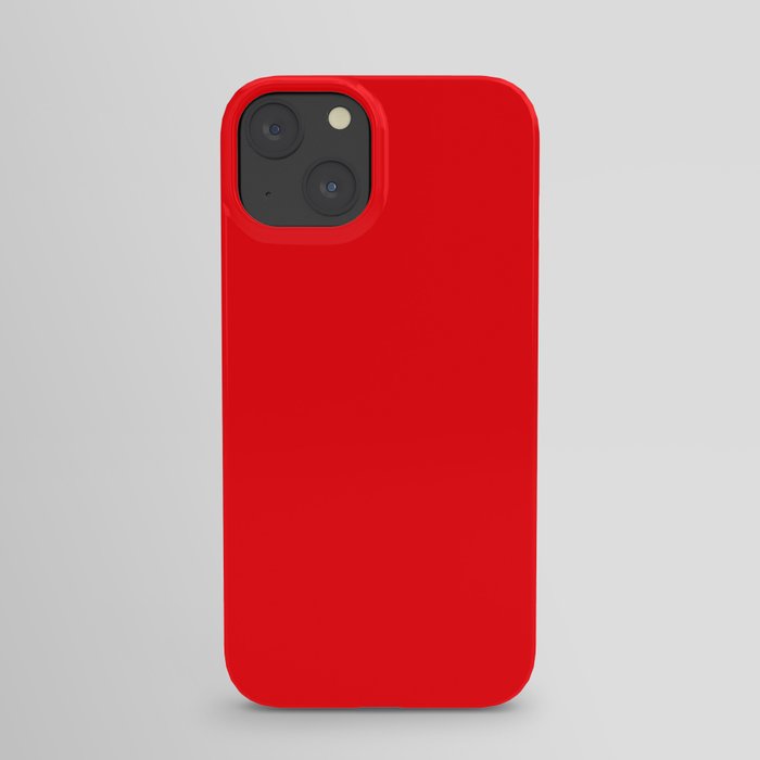Bright Fluorescent Neon Red Fireball iPhone Case