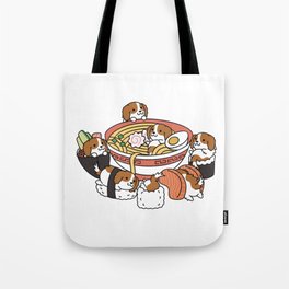 Ramen Sushi Cavalier King Charles Spaniel Tote Bag