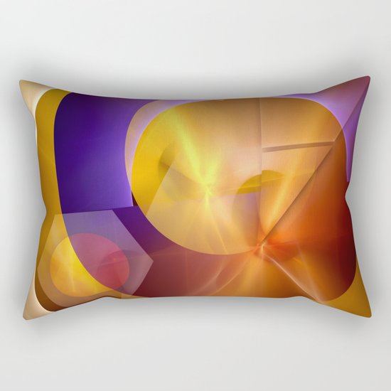 Modern abstract with a golden glow Rectangular Pillow