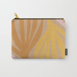 Maldives Leaves Abstract Minimalist Pattern Ochre Mustard Blush Carry-All Pouch