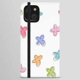 multicolor pastel butterflies iPhone Wallet Case