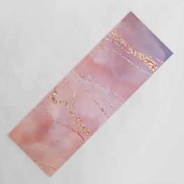 Blush and Purple Sky with Rose gold flashes Yoga Mat