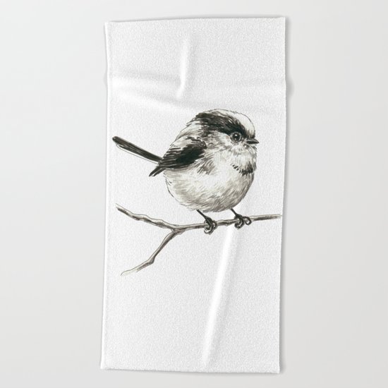 Tit bird Beach Towel