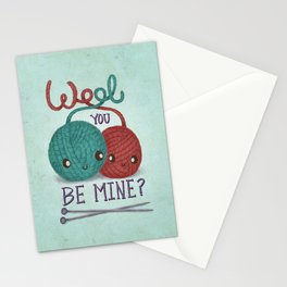 Wool You Be Mine? Stationery Card