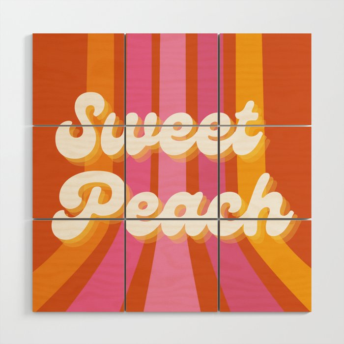 Sweet Peach Wood Wall Art