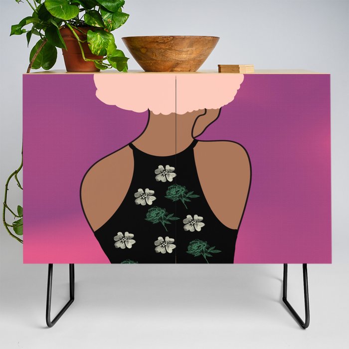 Woman At The Meadow 48 Credenza