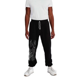 Winter Tree with Birds - white Background Sweatpants