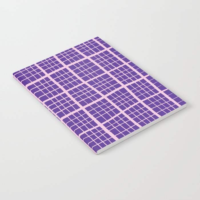 Pretty Pink and Purple Squares Graph Paper Notebook