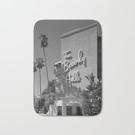 Beverly Hills Hotel, California black and white photograph / black and white photography Bath Mat | Photo, Beverlyhills, Mulhollanddrive, Celebrity, Hollywoodhills, Hollywood, Sunsetboulevard, Movies, Oldhollywood, Beverlyhillshotel 