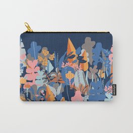 Blue leaves Carry-All Pouch