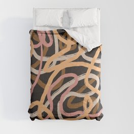Line art abstract ribbon Comforter