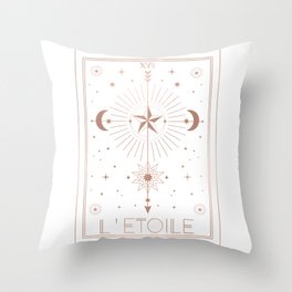 L'Etoile or The Star White Edition Throw Pillow
