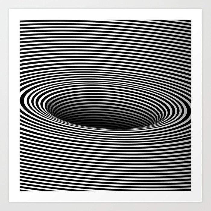 Black Hole Vertigo Art Print