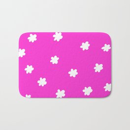 lovely pink and white flowers Bath Mat