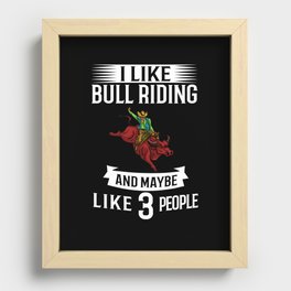 Bull Riding Bucking Bulls Rodeo Mechanical Cowboy Recessed Framed Print