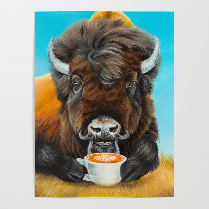 Bison Latte Poster
