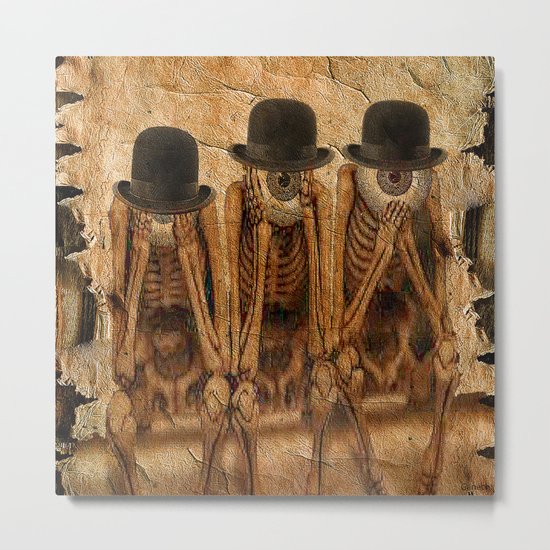 Monsieur Bone and the wisdom Metal Print