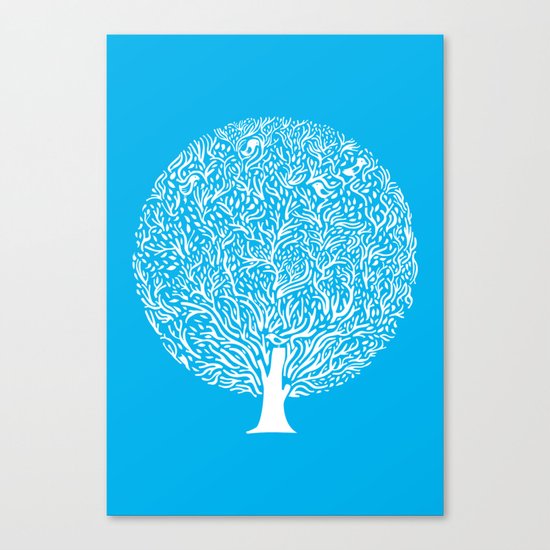 Blue Tree Canvas Print
