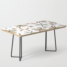 Mid-Century Modern Pinwheel Pattern 1.0 White Coffee Table