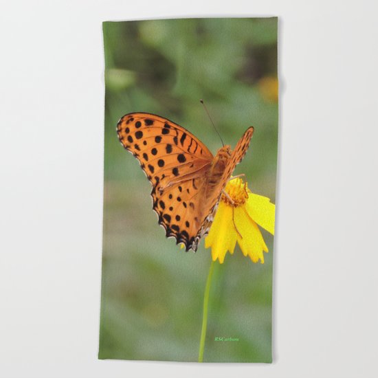 Ms. Indian Fritillary at West Lake Beach Towel