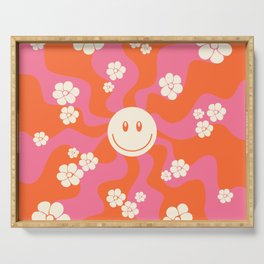 Smile - Pink, Orange and Cream Serving Tray