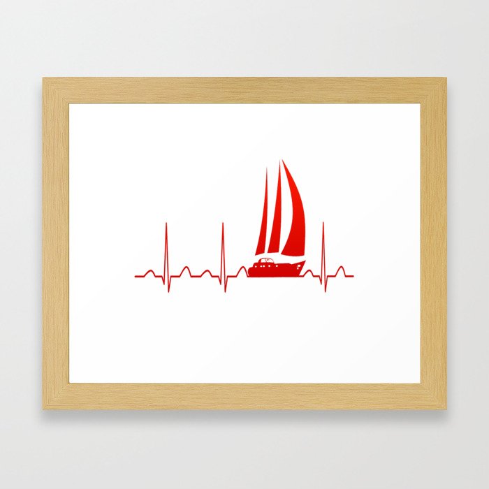 Sailing Heartbeat Framed Art Print