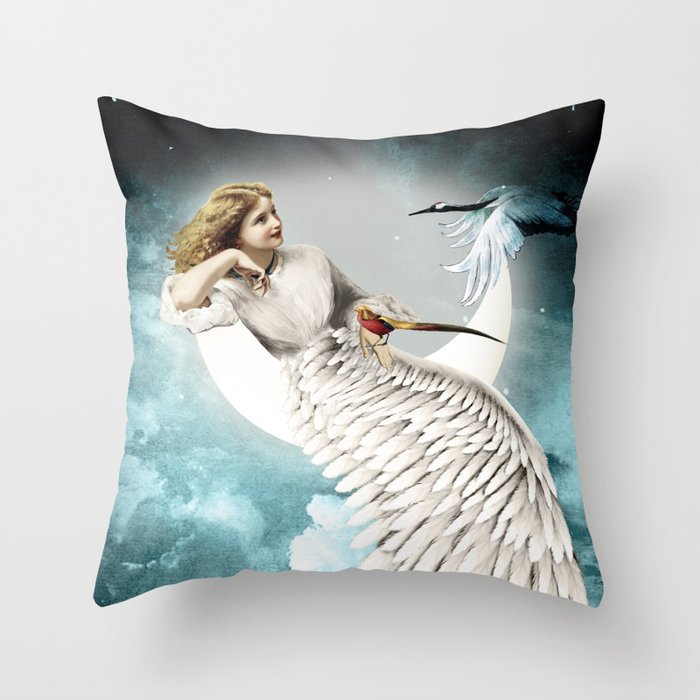 An hour of rest for the angels Throw Pillow