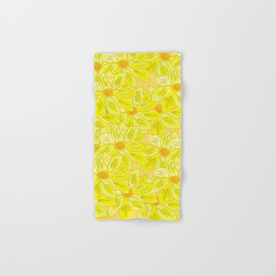 Painted Flower Hand & Bath Towel
