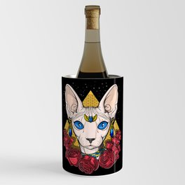 Sphynx Cat Hairless Cat Egyptian Goddess Bastet Pyramids Wine Chiller