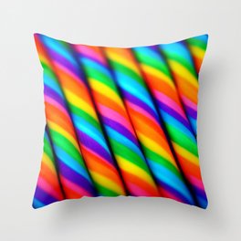 Rainbow Candy : Candy Canes Throw Pillow