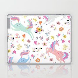 Magical Pastel Unicorn Floral Laptop Skin