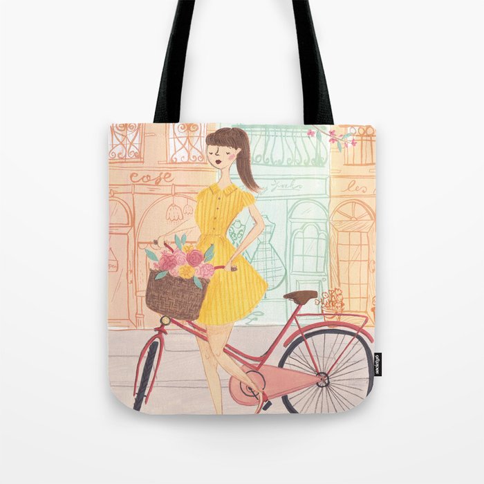 The Lady Cyclist Tote Bag
