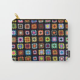 Crochet Granny Squares // Bright Carry-All Pouch