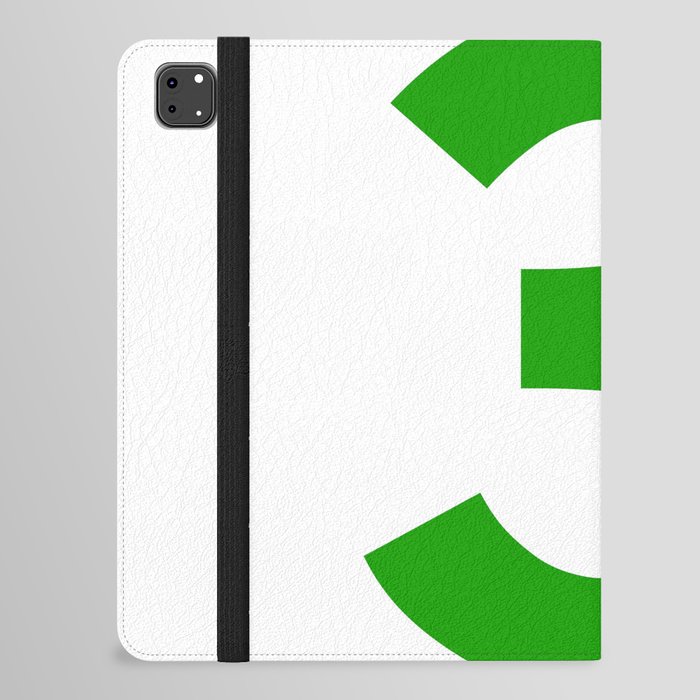 Number 3 (Green & White) iPad Folio Case