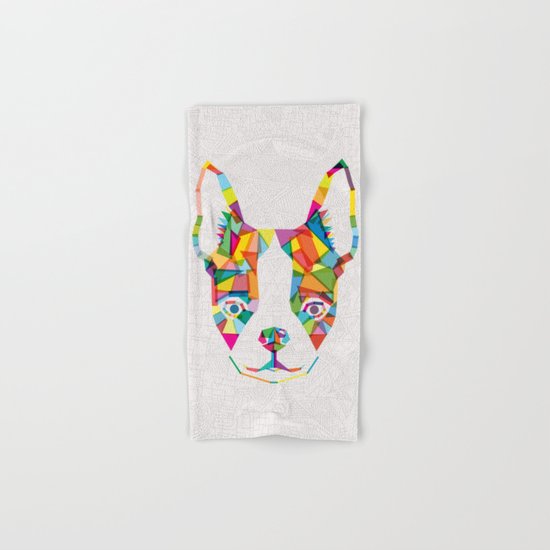Rainbow Bulldog Hand & Bath Towel