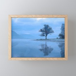 Icy lake Framed Mini Art Print