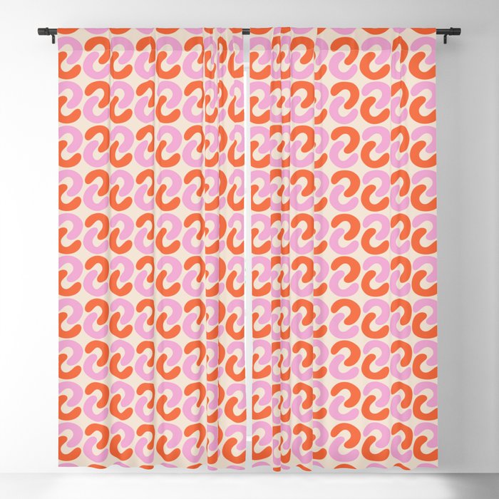 Funky retro 70s pattern Blackout Curtain