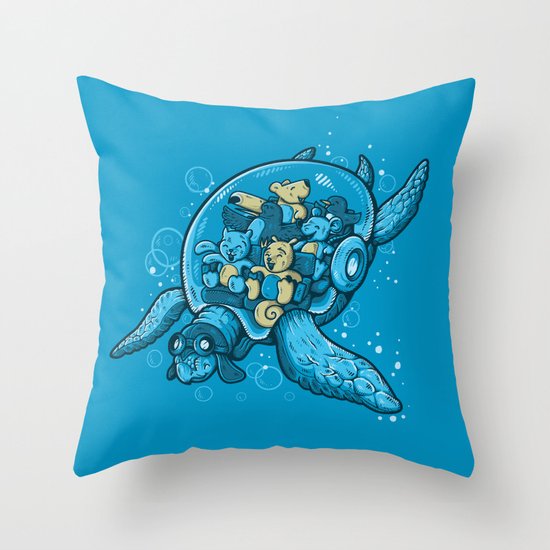FLYING DEEP Throw Pillow