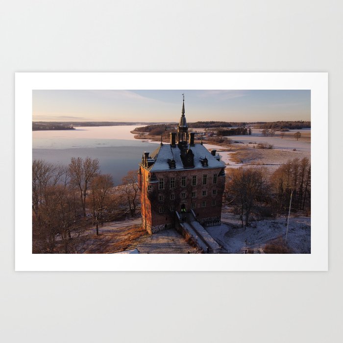 Viks Castle in December, Sweden Art Print