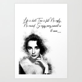 Life is short Time is fast Girl Quotes Art Print