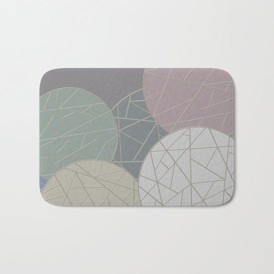 THE WORLD IS ROUND (abstract) Bath Mat