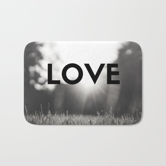LOVE Sunshine Scenery (Valentine's Day Gifts / Black & White Valentine Day Gift) Bath Mat