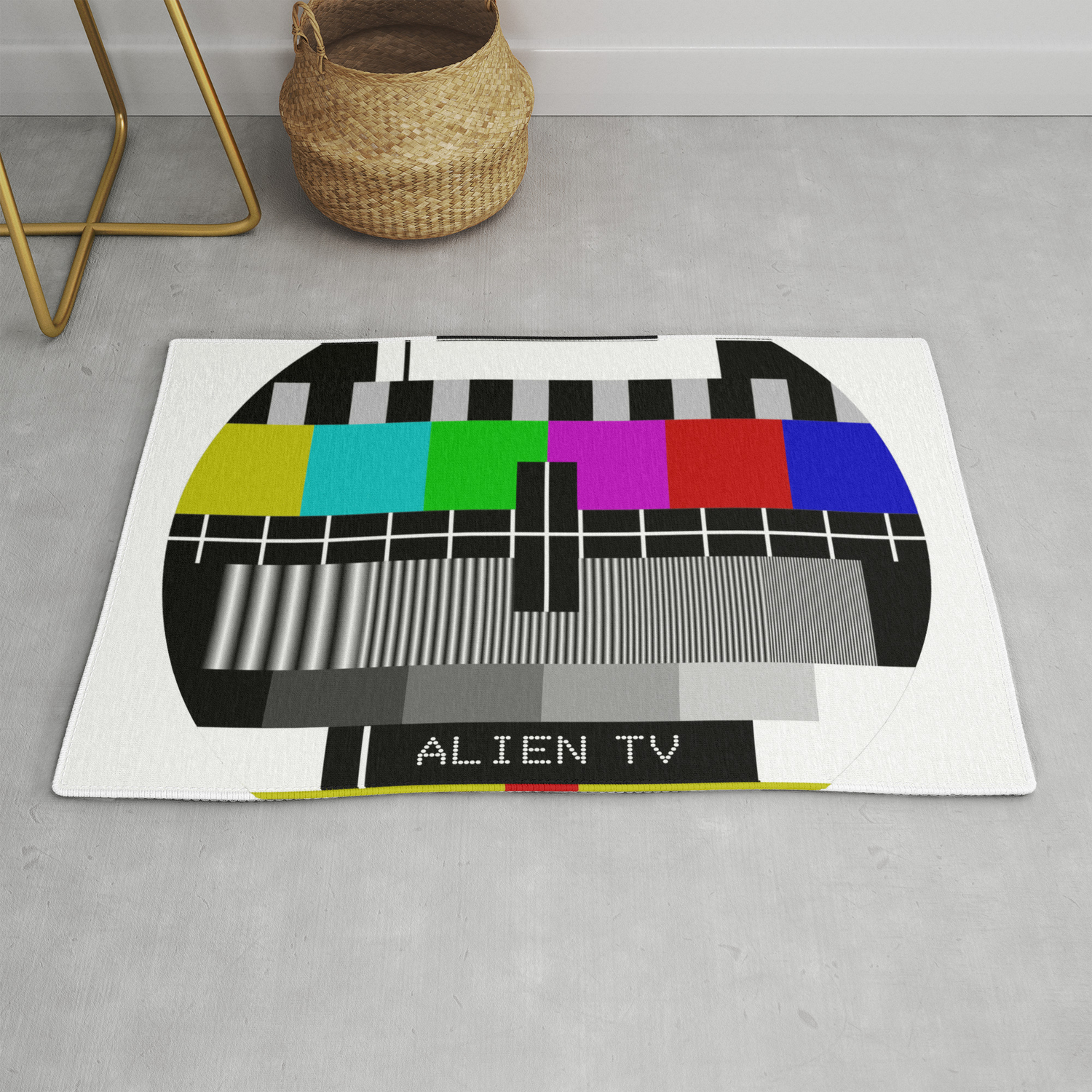 Seti Alien Tv Test Pattern Rug By Closeddoor Society6