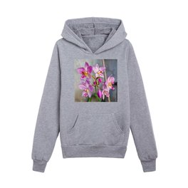 Pink Orchids Kids Pullover Hoodies