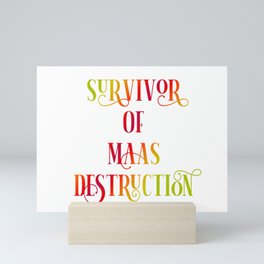 Survivor of Maas Destruction Red and Gold Mini Art Print