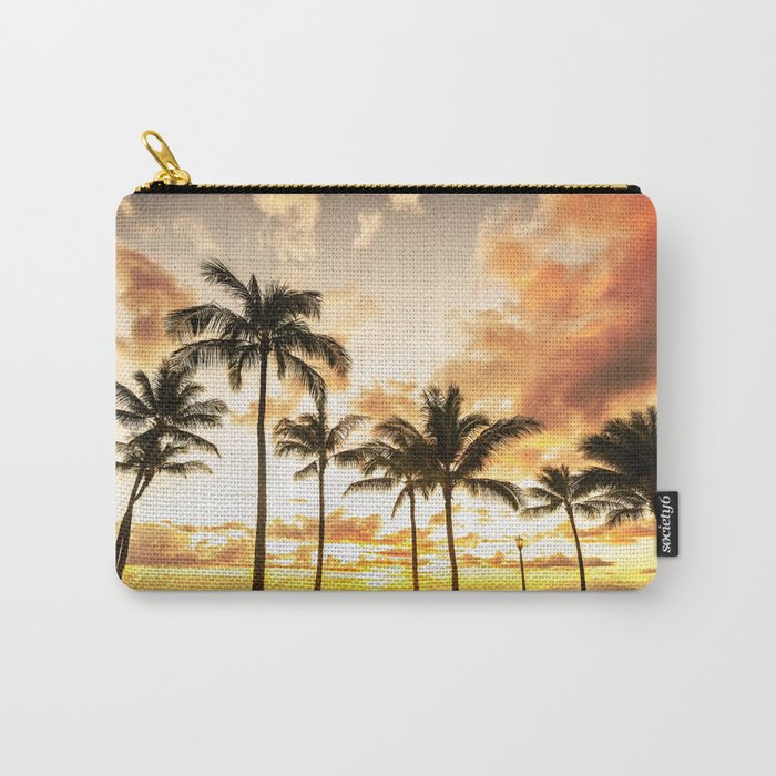 Typical Picturesque Waikiki Beach Sunset Carry-All Pouch