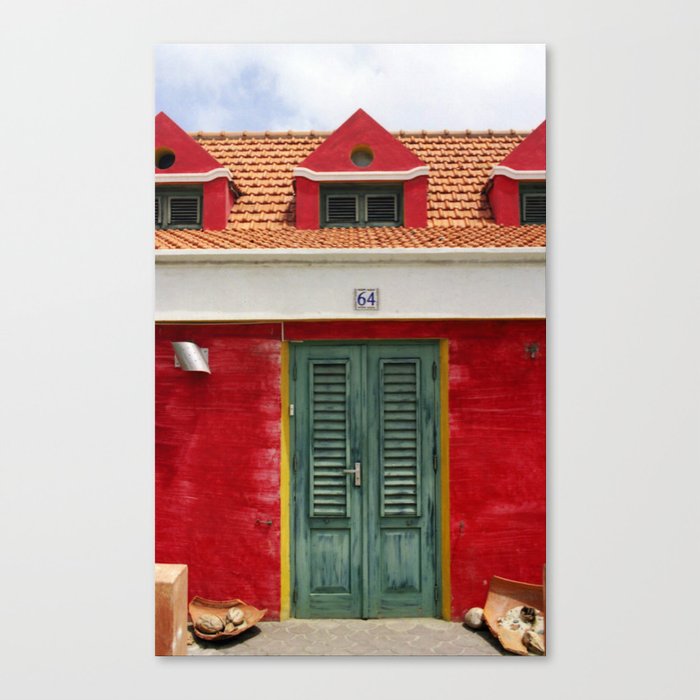 Red house Aruba Canvas Print
