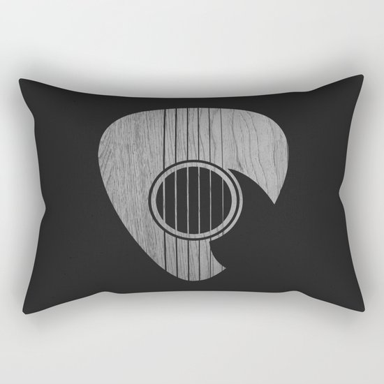 Strum... (White on Black) Rectangular Pillow