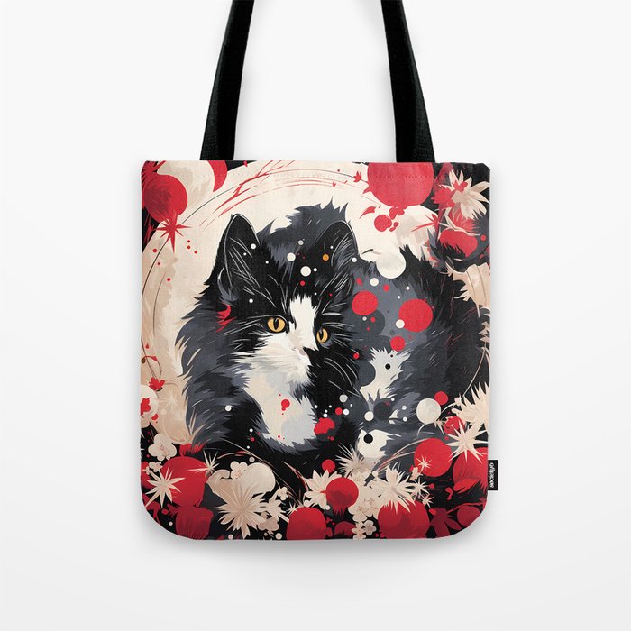 Splatter Cat Tote Bag
